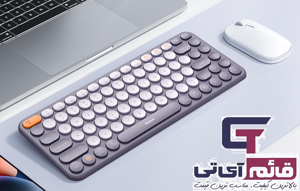 کیبورد بیسیم دوحالته باسئوس مدل Wireless Tri-Mode Keyboard K01A در قائم آی تی