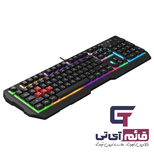 کیبورد گیمینگ سیمدار ای فورتک سری بلادی مدل Keyboard Gaming A4tech Bloody B-135N  در قائم آی تی 