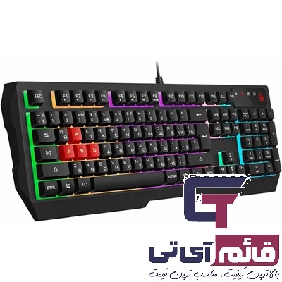 کیبورد گیمینگ سیمدار ای فورتک سری بلادی مدل Keyboard Gaming A4tech Bloody B-135N  در قائم آی تی 