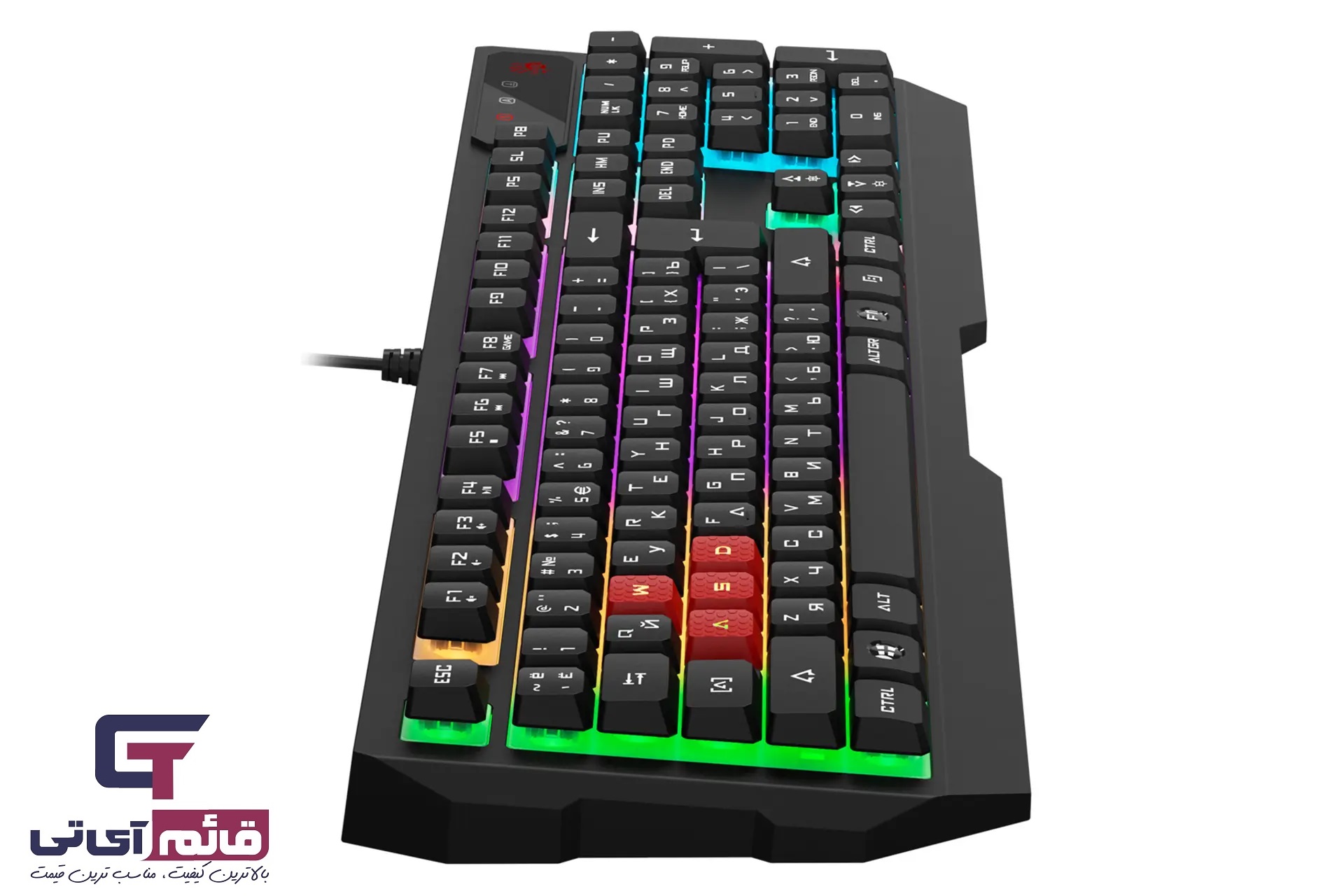 کیبورد گیمینگ سیمدار ای فورتک سری بلادی مدل Keyboard Gaming A4tech Bloody B-135N  در قائم آی تی 