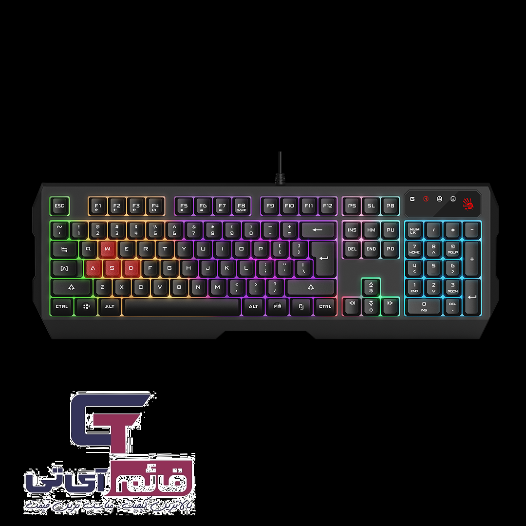 کیبورد گیمینگ سیمدار ای فورتک سری بلادی مدل Keyboard Gaming A4tech Bloody B-135N  در قائم آی تی 