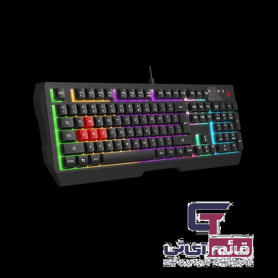 کیبورد گیمینگ سیمدار ای فورتک سری بلادی مدل Keyboard Gaming A4tech Bloody B-135N  در قائم آی تی 