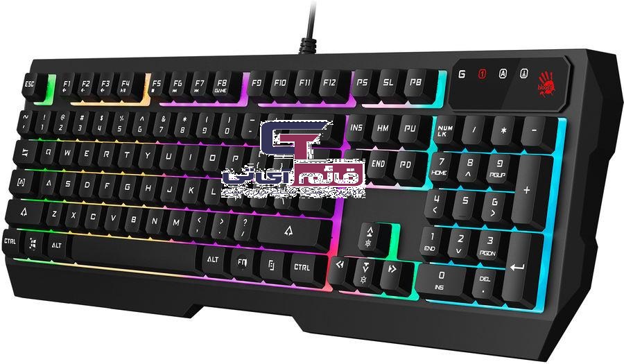 کیبورد گیمینگ سیمدار ای فورتک سری بلادی مدل Keyboard Gaming A4tech Bloody B-135N  در قائم آی تی 