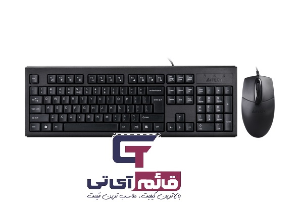 کیبورد و ماوس سیم دار ای فورتک مدل  KEYBOARD MOUSE A4TECH KR-8372 در قائم آی تی 