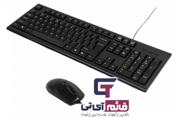 کیبورد و ماوس سیم دار  ای فورتک مدل  KEYBOARD MOUSE A4TECH KR-8572 DS در قائم آی تی 