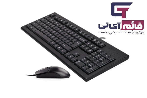 کیبورد و ماوس سیم دار  ای فورتک مدل  KEYBOARD MOUSE A4TECH KR-8572 DS در قائم آی تی 