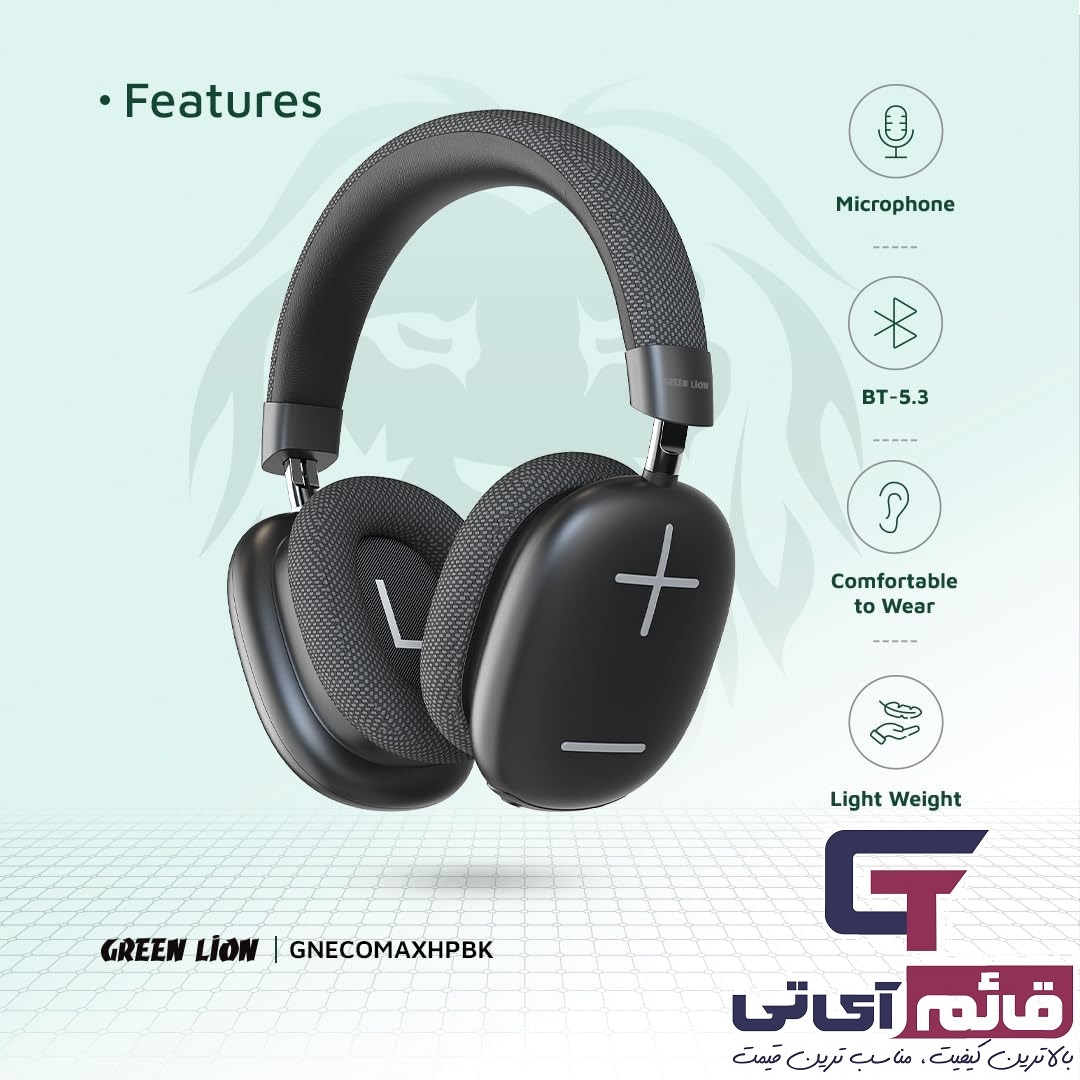 هدست بلوتوثی گرین لاین مدل Bluetooth Headset Green Lion Echo Max در قائم آی تی 