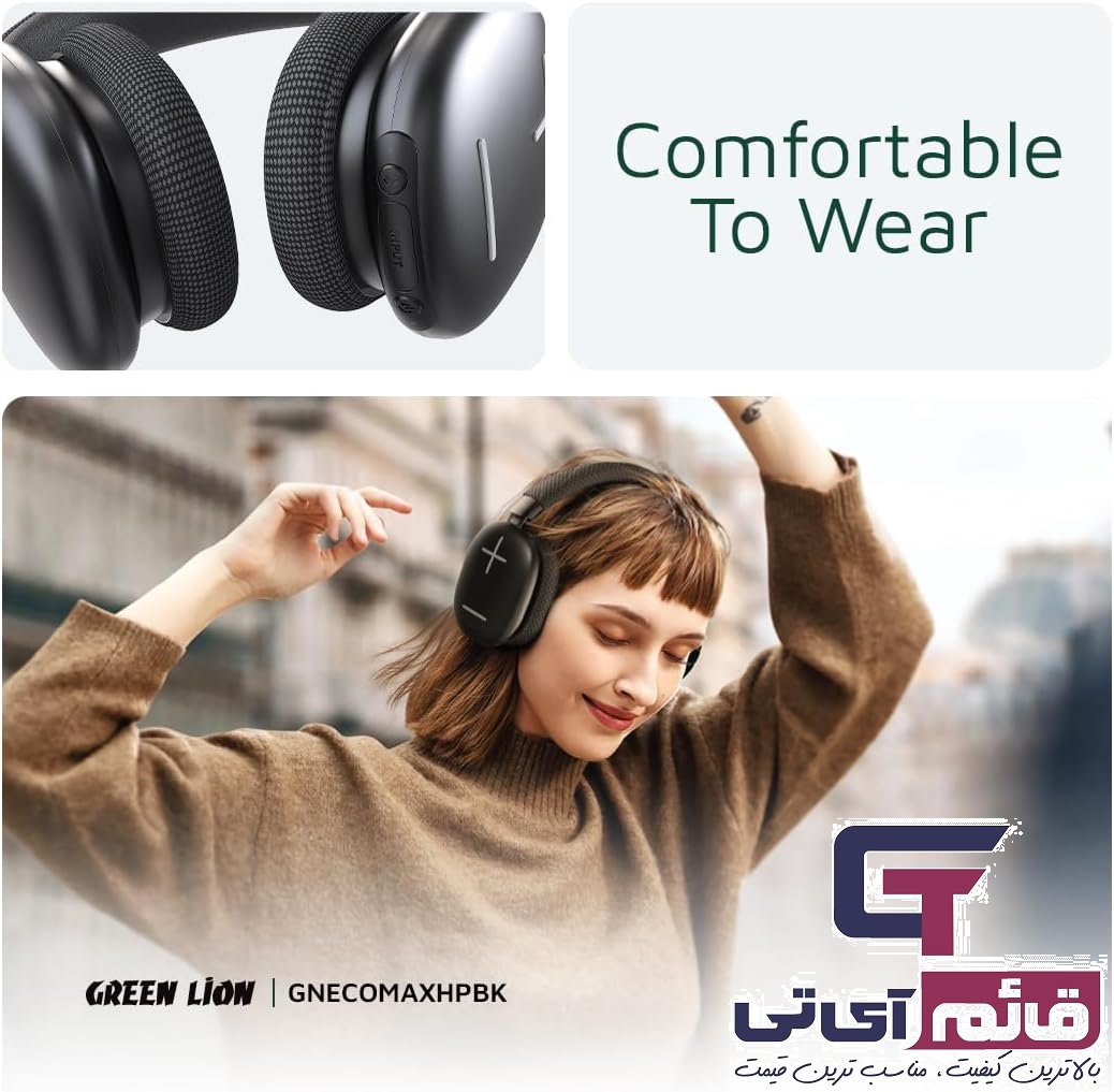 هدست بلوتوثی گرین لاین مدل Bluetooth Headset Green Lion Echo Max در قائم آی تی 