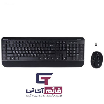 کیبورد و ماوس بی سیم هترون مدل KEYBOARD MOUSE HATRON HKCW-140 در قائم آی تی