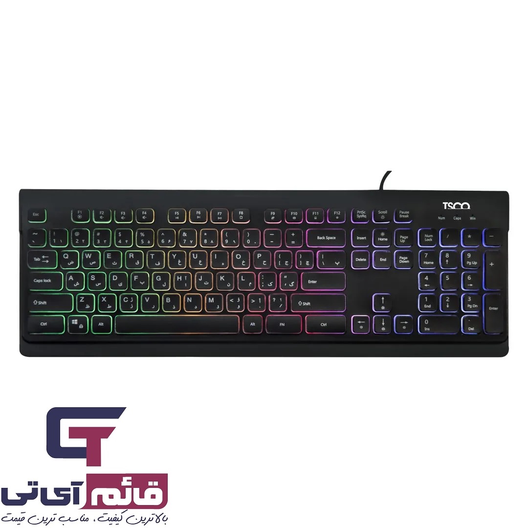 کیبورد گیمینگ سیم دار تسکو مدلWired Gaming Keyboard TSCO TK-8031 در قائم آی تی