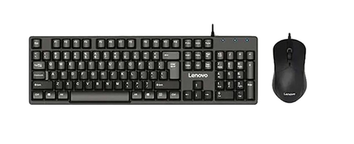 کیبورد و موس سیم دار لنوو مدل Wired Keyboard & Mouse Lenovo KM 101 در قائم آی تی 