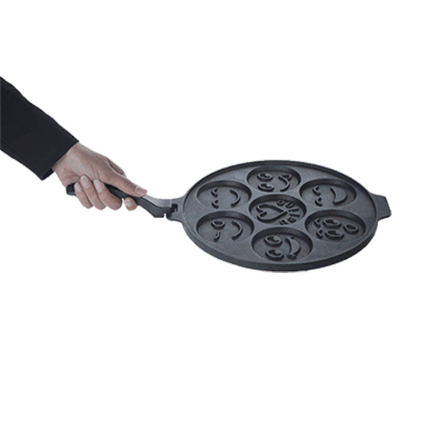 تابه پنکیک پز چدن (با دسته متحرک) cast iron pancake pan در قائم آی تی