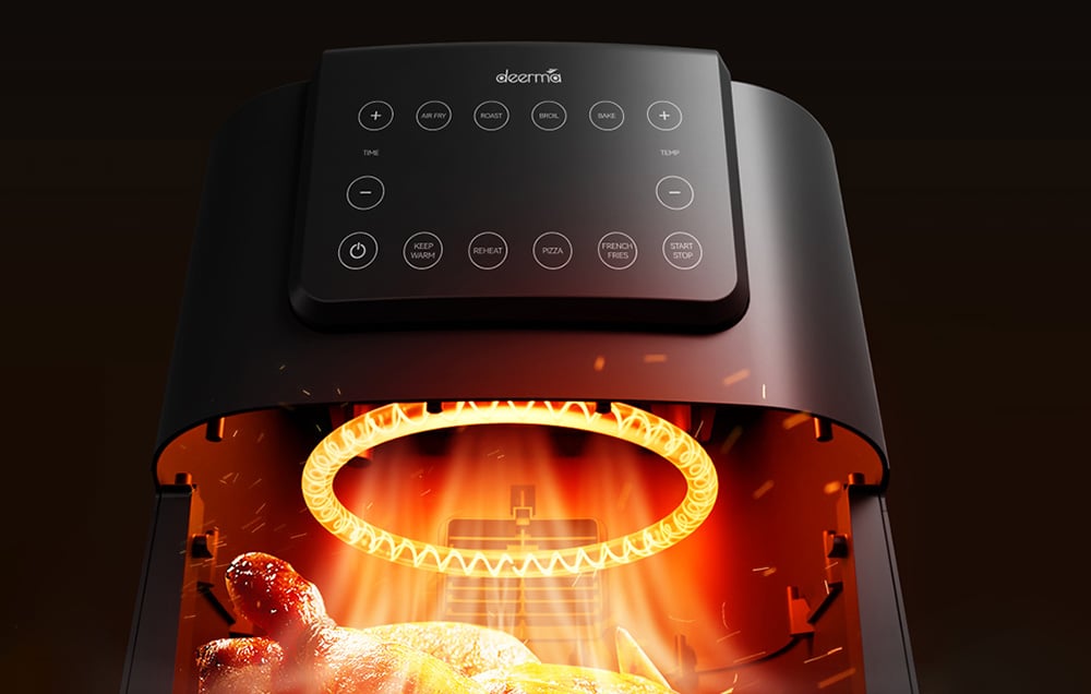 هواپز بدون روغن شیائومی درما مدل Deerma Xiaomi Air Fryer 7.5 Litre 1700W KZ120 در قائم آی تی 