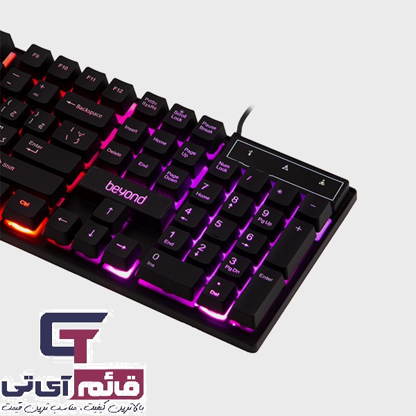 کیبورد گیمینگ سیم دار بیاند مدل Wired Gaming Keyboard Beyond BK 7120 RGB در قائم آی تی 