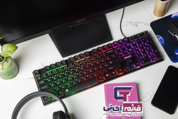 کیبورد گیمینگ سیم دار بیاند مدل Wired Gaming Keyboard Beyond BK 7120 RGB در قائم آی تی 