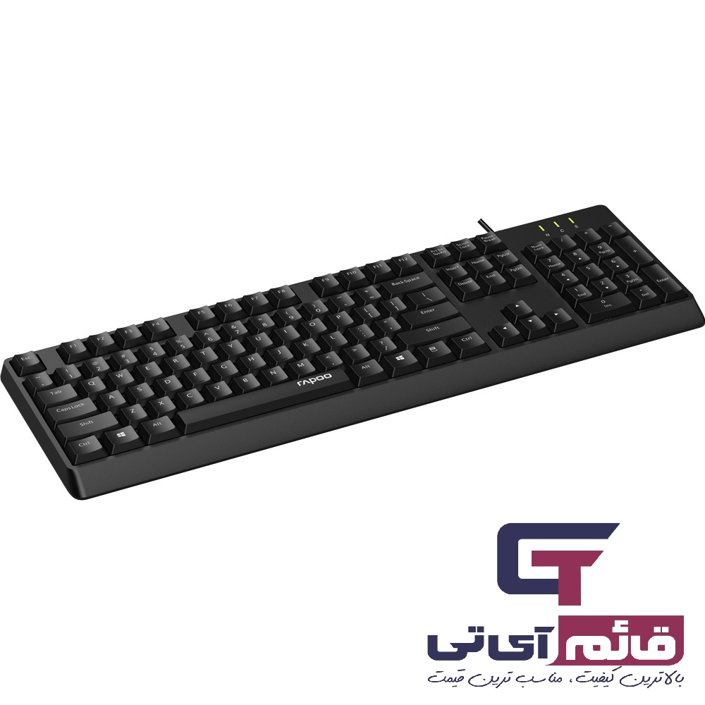 کیبورد سیم دار رپو مدل Wire USB Keyboard Rapoo NK 1900 در قائم آی تی 